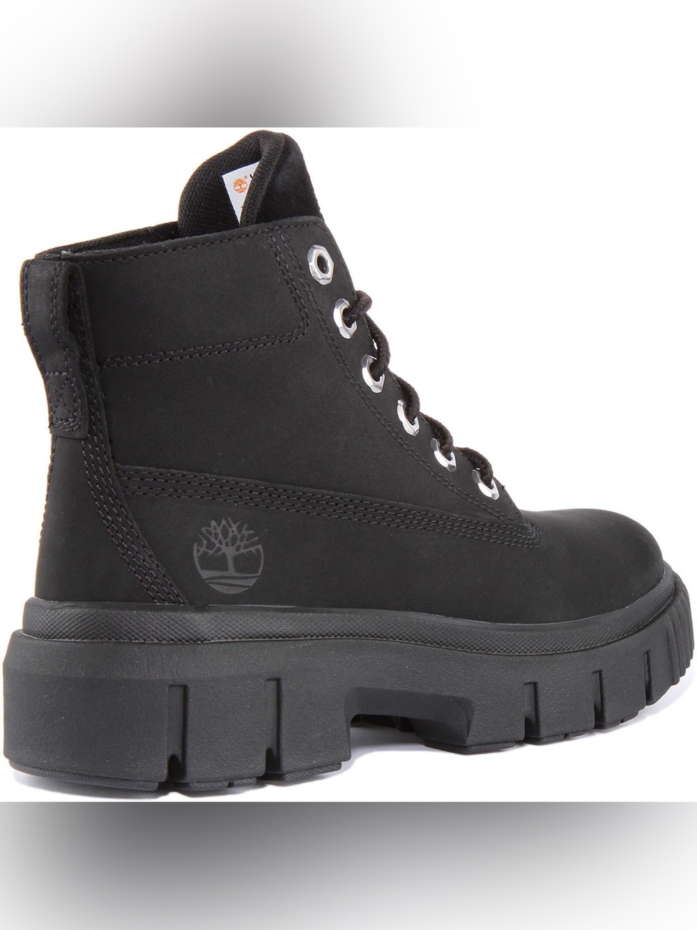 Timberland Women's Greyfield 6 Inch Black Lace-Up Chunky Lug Boot - Picture 2 of 8